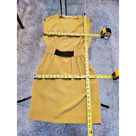 Rachel Roy Chartreuse Polyester V-Neck Sleeveless Knee Length Dress Size 2 - Picture 11 of 12